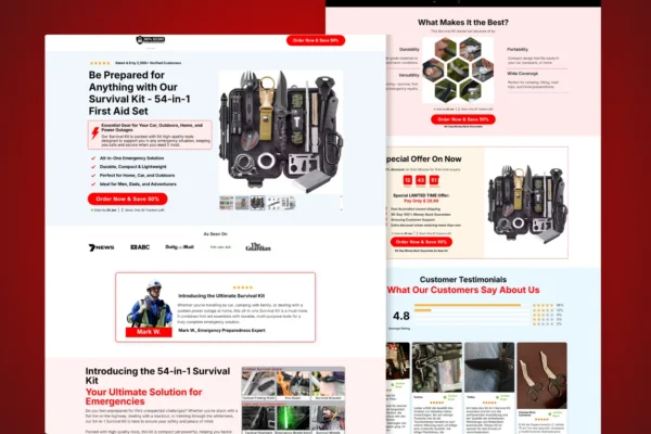 Survival Kit Funnelish Sales Funnel Template